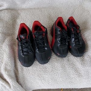 Boys size 12 and 13 like new red and black Pumas